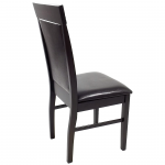scaun bucatarie 133,wenge din lemn si piele ecologica dark brown (1)