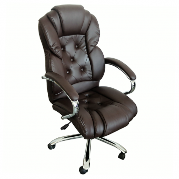 scaun directorial Comodo B108 maro cu baza metal/Promotii scaune.ro