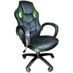 Scaun gaming Arka B19, verde, piele perforata anti transpiratie/promotii scaune.ro