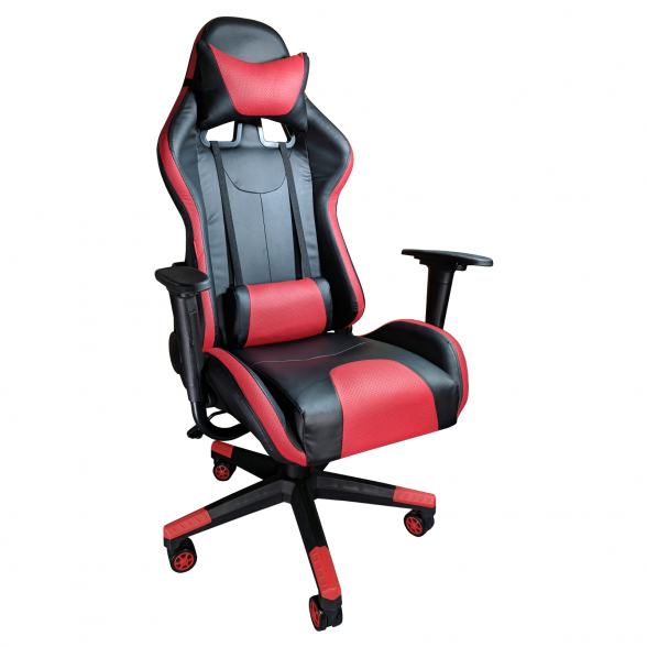 Promotii scaune.ro-Scaun Gaming ARKA B203 black red, piele ecologica