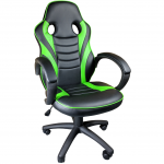Promotii-scaune.ro-Scaun gaming B99 verde, piele ecologica perforata