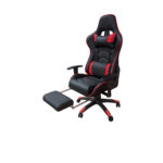 Scaun Gaming Arka Chairs B22 negru/rosu cu suport picioare